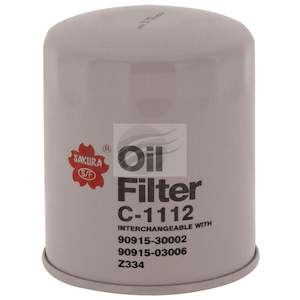 Sakura C-1112 Oil Filter Fits Z334 WZ334