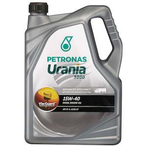 Engine Oil: Petronas 5 Litre 15W-40 Urania 3000 Diesel Engine Oil