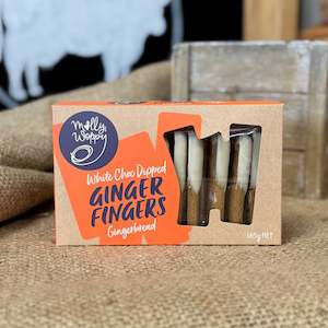 School Holidays: Molly Woppy White Choc Dipped Ginger Fingers, 165g