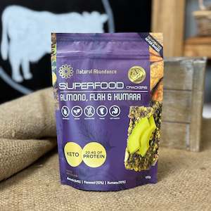 Pantry Crackers: Natural Abundance Almond, Flax and Kumara Crackers, 100g