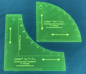 Haby - Quilting: CutRite Drunkard's Path Quilting Ruler - for 4 inches by 4 inches Finished Block