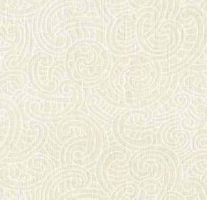 Maori Prints: Ponga Koru Cream
