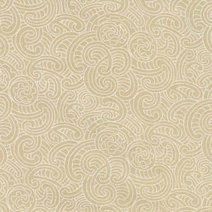 Maori Prints: Ponga Koru Beige