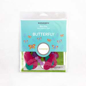 Sewing Kits For Children Felt: Sue Sprago Pre-cut Wool Kits - Orange Butterfly on Purple