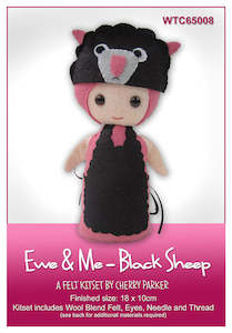 Sewing Kits For Children Felt: Felt Kit - Ewe & Me - Black Sheep