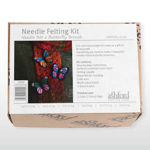 Needle Felting Kits For Children: Needle Felting Kit - Make Your Own NZ Butterfly Brooch