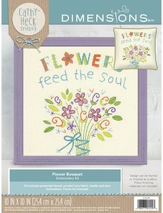 Needlework Kits For Children: Dimensions Embroidery Kit - Flowers Feed the Soul