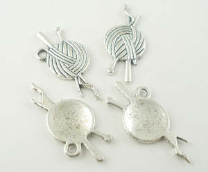 All Crafts For Children: Enamel Charms - Antique Silver Yarn Ball