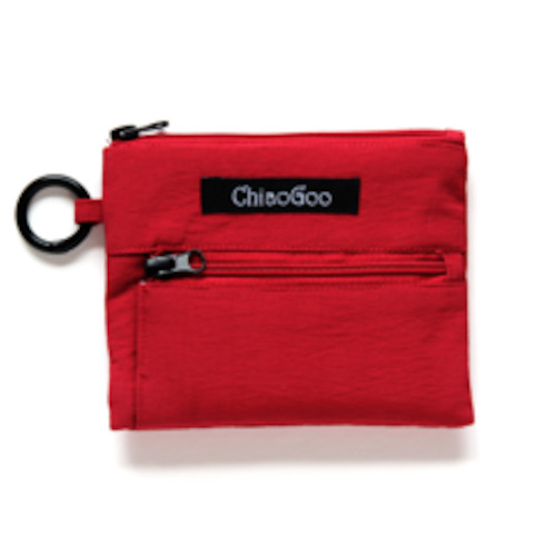 Craft Storage Options: ChiaoGoo Accessories - Red Nylon Pocket Accessory Pouch