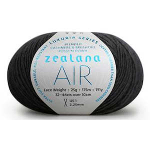 Zealana Yarns: Zealana - Air Lace Possum/Cashmere/Silk Yarn - 2-ply / Lace weight