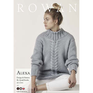 Rowan Yarn Booklets: Rowan Knitting Pattern - Alexa Oversized Pullover with Ribbed Neck by Quail Studio using Rowan Big Wool