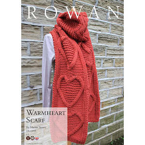 Rowan Knitting Pattern - Warmheart Cabled Scarf with Heart Motif by Martin Store&hellip;