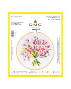 Dmc Cross Stitch: DMC Counted Cross Stitch Kit - Spring Bouquet  (includes hoop!)