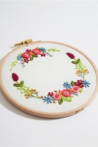 Dmc Cross Stitch: DMC Embroidery Kit - Magical Wreath (includes hoop!)
