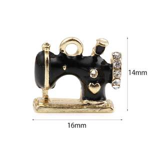 Charms: Enamel Charms - Sewing Machines