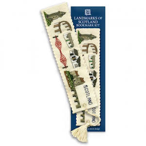 British Textile Heritage: British Textile Heritage Cross-stitch Bookmark kit - Landmarks of Scotland