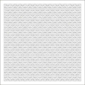 Daruma - Pre-printed Sashiko Fabric in White Clover design on White Background