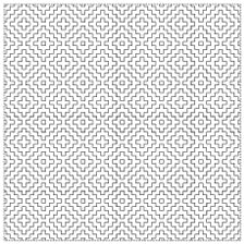 Daruma: Daruma - Pre-printed Sashiko Sampler in Persimmon Flowers design on White Fabric