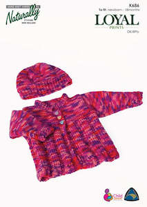 Naturally Knitting Pattern K686 - Baby Jacket & Hat in 8-ply / DK for Ages Newbo&hellip;