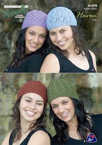 Naturally 1: Naturally Knitting Pattern N1070 - Fours Ladies Beanies in 4-ply / Fingering weight