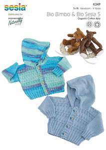 Naturally Knitting Pattern K349 - Boys and Girls Hoodied Cardigans in 4-ply Cott&hellip;
