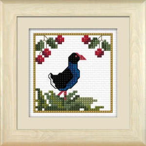 Craftco Kits: CraftCo Cross-stitch kit - Pukeko, the Swamphen