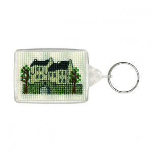 British Textile Heritage Cross-stitch Key Ring kit - Castle