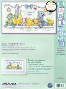 Dimensions Counted Cross Stitch Kit - Baby's Friends Birth Record