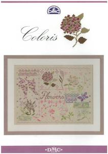Sale Needlework: DMC Cross-stitch chart - Coloris Flowers Sampler