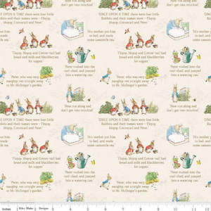 Peter Rabbit: The Tale of Peter Rabbit - Book Quotes on a Cream Background