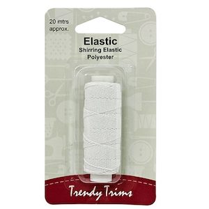 All Product: Elastic - White Shirring Elastic (20 metres)
