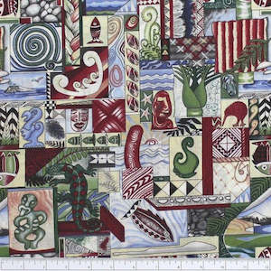 Maori Prints: New Zealand Icons & Kiwiana on Cream Background