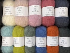Crucci Nimbus Yarn - New Zealand Mohair / Australian Merino 12-ply / Aran