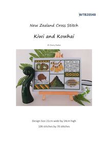 CraftCo Cross-stitch chart - Cherry Parker's New Zealand Kiwi & Kowhai, inc&hellip;