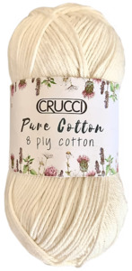 All Yarn: Crucci Pure Cotton - 100% Cotton 8-ply / DK