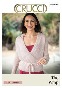 Knitting Patterns: Crucci Knitting Pattern 2402 - Ladies Ballet Wrap Around with Tie in 12-ply / Aran