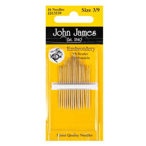 Sewing Quilting Haby: John James Embroidery Needles Assortment sizes 3 - 9