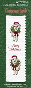 CraftCo Cross-stitch bookmark kit - Christmas Lambs in Santa Hats
