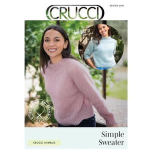Crucci Knitting Pattern 2401 - Ladies Top-Down Pullover with long or short sleev&hellip;