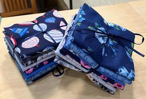 Liberty Of London Fabrics: Liberty of London Gift Bundle - 8 coordinating Blues & Greys