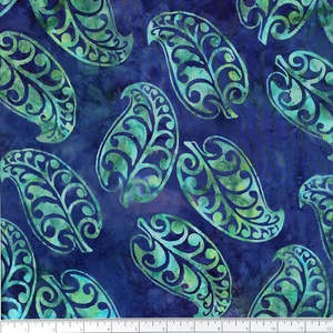 All Fabrics: Leaf - Peacock colour