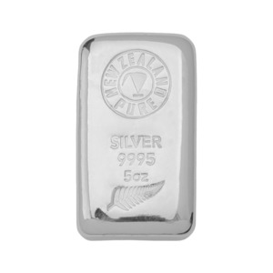 Products: 5oz NZ Pure Silver Cast Bar 999.5