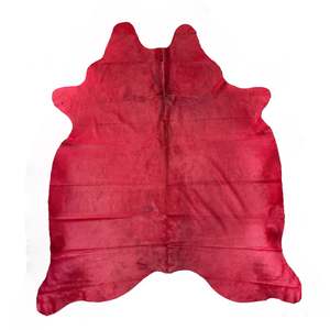 Hair On: Hair On Cow Hide Rug | Dyed Red | 42 sq.ft | $275 ea.
