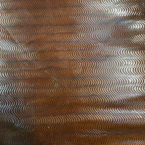 Embossed Wave Print Cow Side | Brown | 1.0mm | 12 sq.ft | $105 ea.