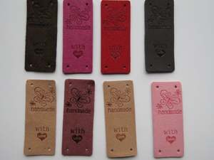 10 Mixed Colour PU Leather  Butterfly Handmade Foldable Labels and With (heart s&hellip;