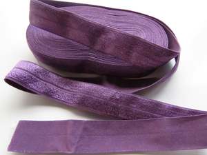 Foldover And Other Elastic: 5m Amethyst Purple 20mm Fold over elastic FOE elastic Foldover