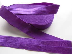 Foldover And Other Elastic: 5m Purple 20mm Fold over elastic FOE elastic Foldover