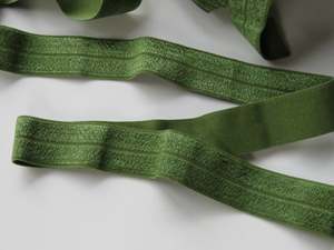 Foldover And Other Elastic: 5m Military green 20mm Fold over elastic FOE elastic Foldover