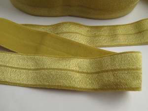 Foldover And Other Elastic: 5m Dijon Gold 20mm fold over elastic foldover FOE