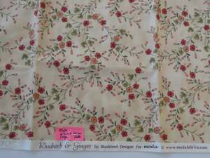 Rhubarb and Ginger by Blackbird designs for Moda 100% cotton. 43cm long x 114 cm wide